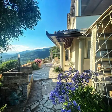 Villa Con Piscina, Ac Nelle 2 Da Letto, Palestra E Vista Su Mare E Monti Pontedassio