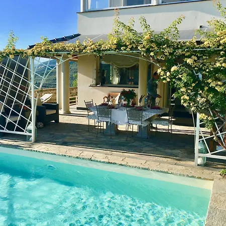 Villa Con Piscina, Ac Nelle 2 Da Letto, Palestra E Vista Su Mare E Monti Pontedassio